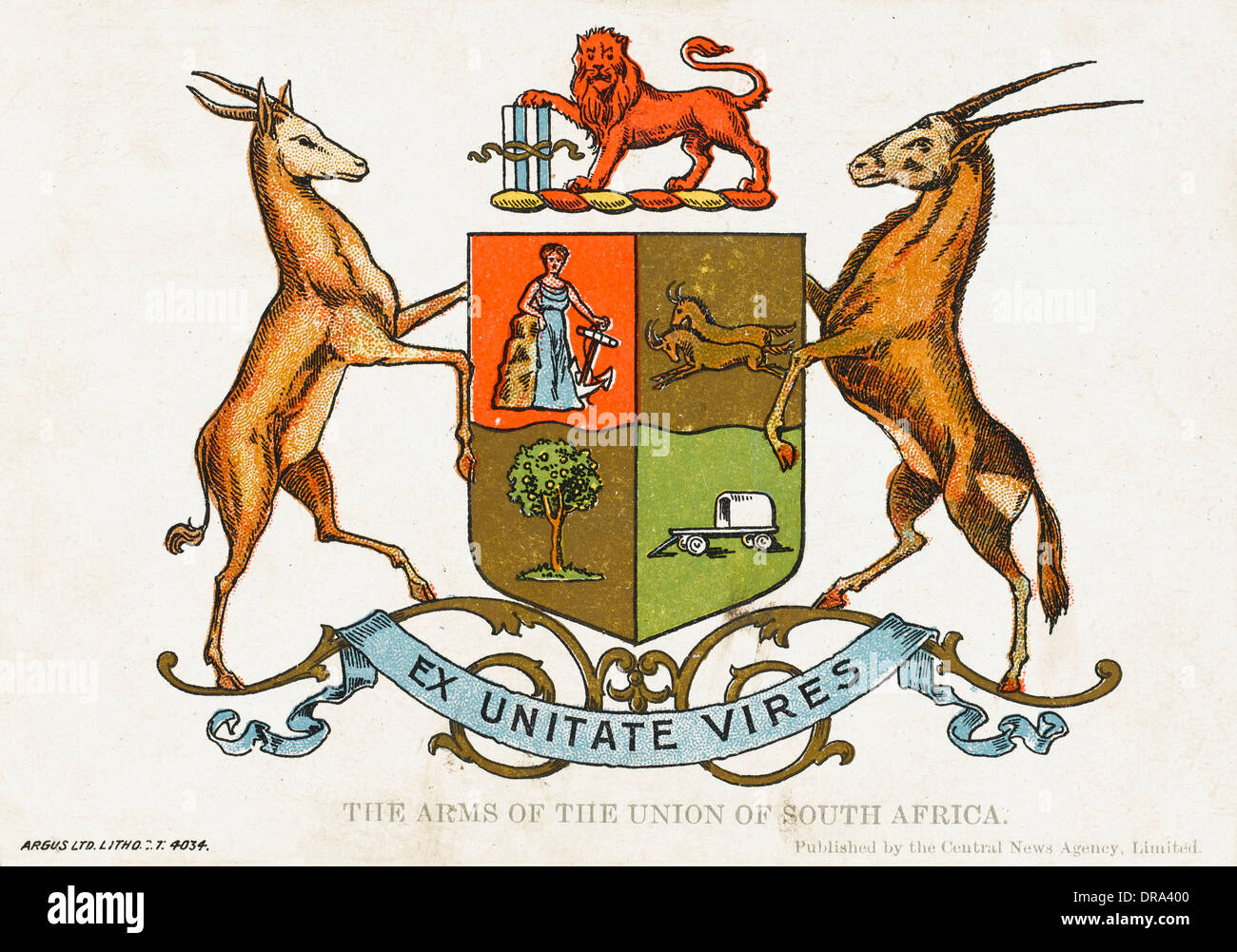 The Coat of Arms of South Africa Stock Photo