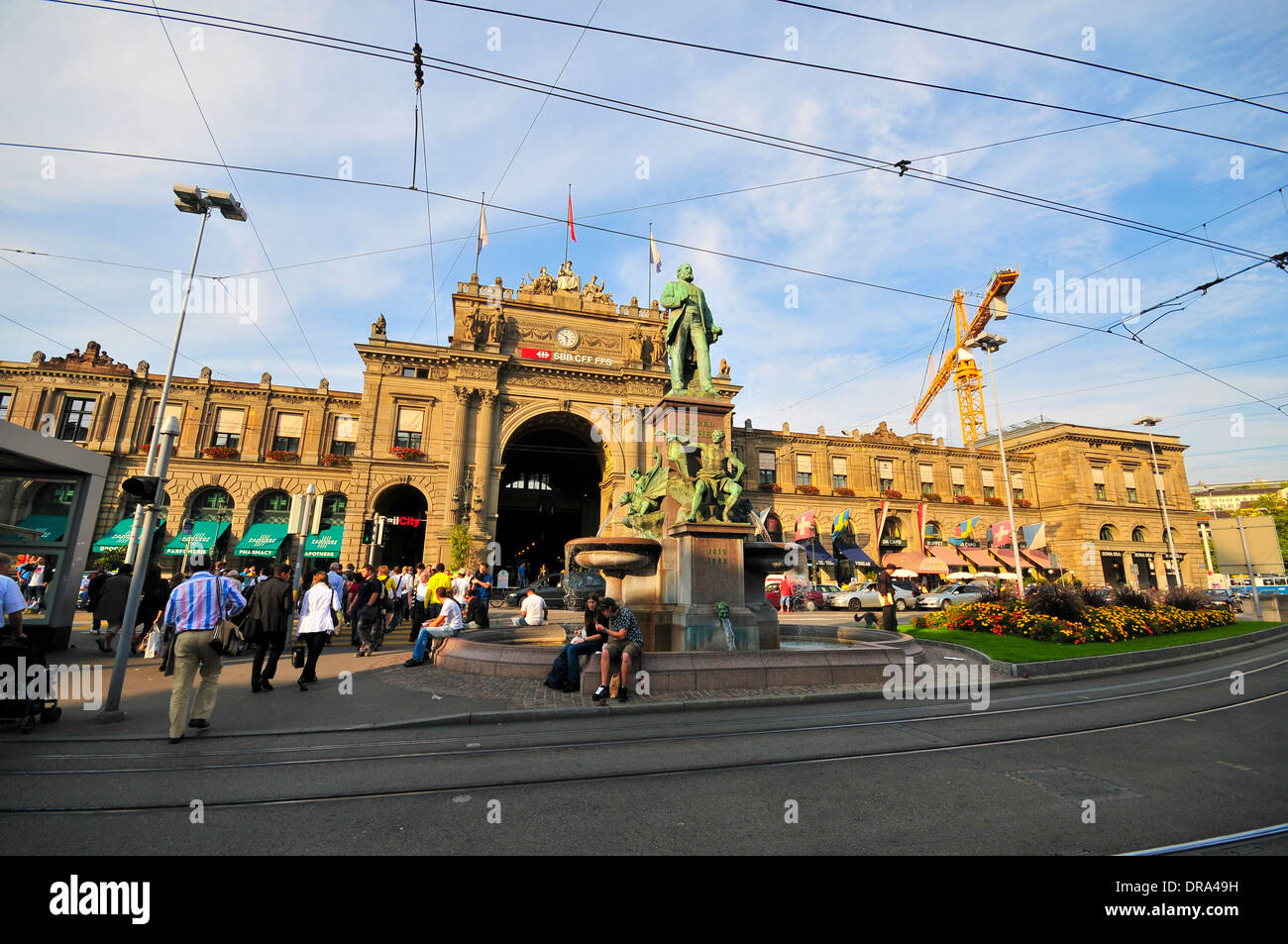 Zurich Main Train Station Stock Photo Alamy