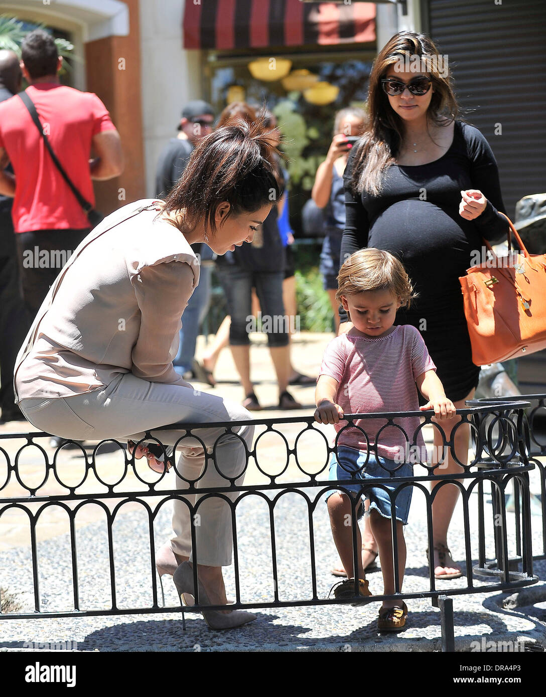 Kim Kardashian, Kourtney Kardashian and Mason Disick Kim Kardashian