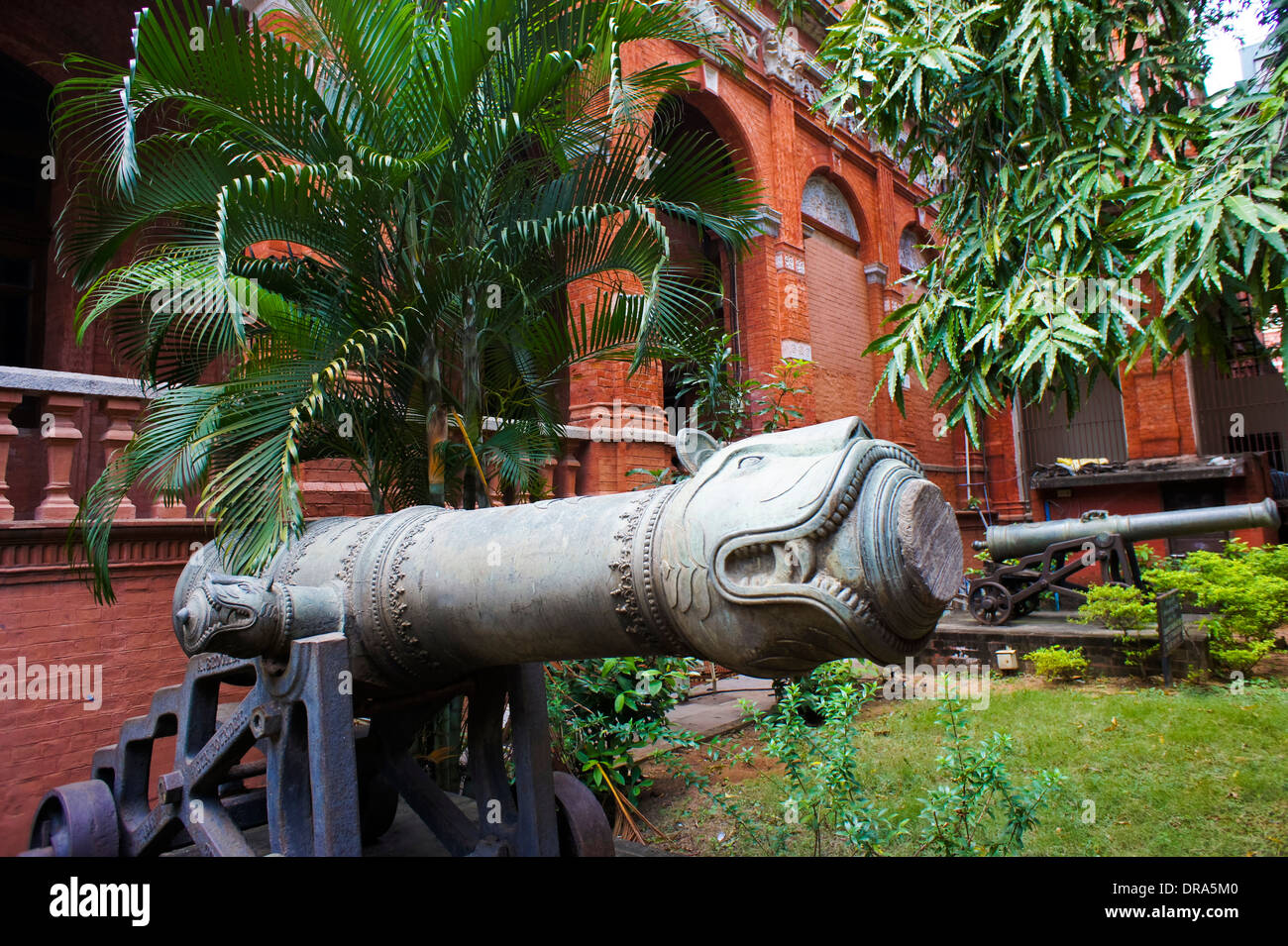 Old artillery in Chennai, India Stock Photo