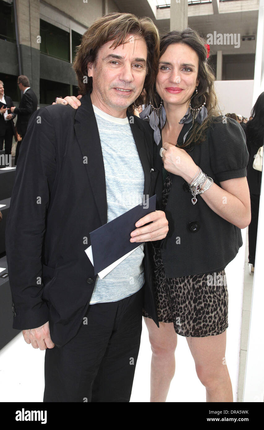 Jean-Michel Jarre and daughter Emilie Jarre Paris Fashion Week Menswear  2012 - Dior Homme Menswear Spring/Summer 2013 - Front Row and Departures  Featuring: Jean-Michel Jarre and daughter Emilie Jarre Where: Paris, France