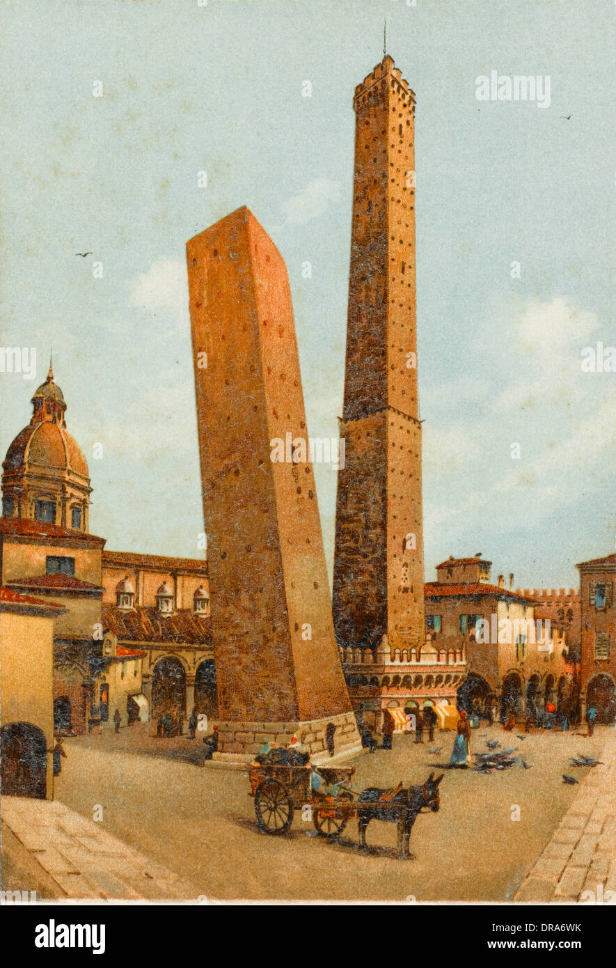Bologna Leaning Towers Stock Photo Alamy