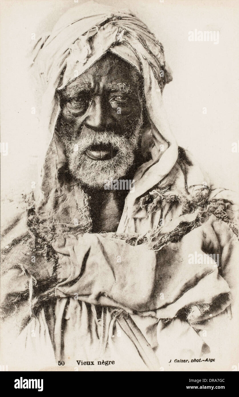 Old Black Algerian Man (2 of 2) Stock Photo