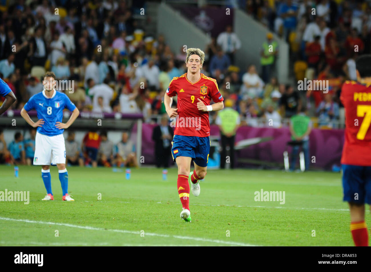 Fernando Torres  UEFA  Euro 212 final: Spain 4 v Italy 0  held at Olympic Stadium Kiev, Ukraine - 01.07.12 Stock Photo