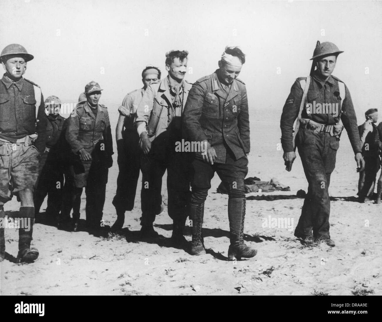 Wounded German Soldiers - Sollum, Egypt Stock Photo