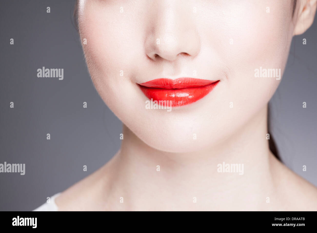Close up woman smiling lips hi-res stock photography and images - Alamy