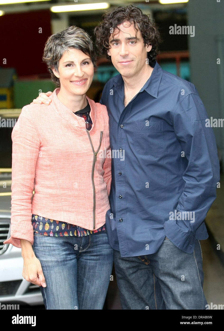 Stephen Mangan and Tamsin Greig outside the ITV studios London, England - 03.07.12 Stock Photo