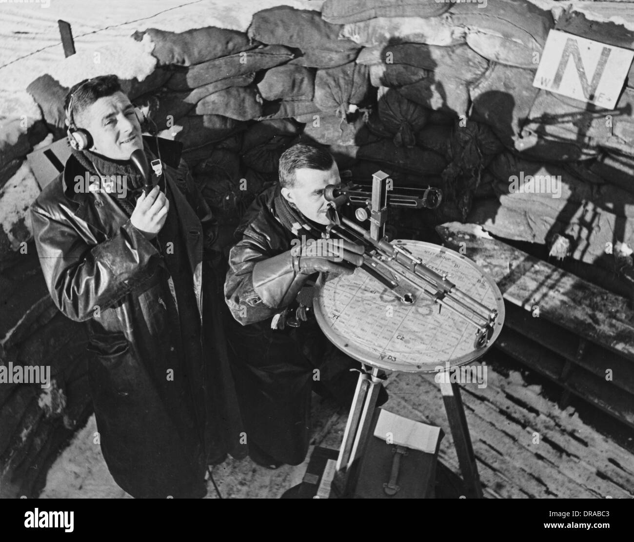 Aircraft Observer Post, WWII Stock Photo