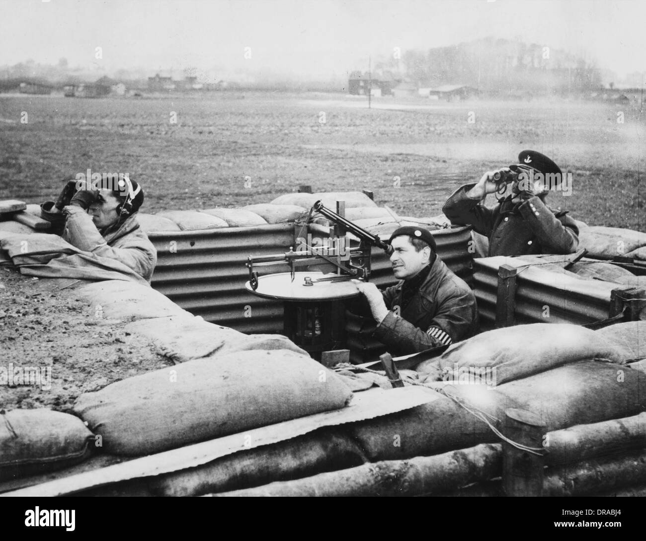 Aircraft Observer Post, WWII Stock Photo