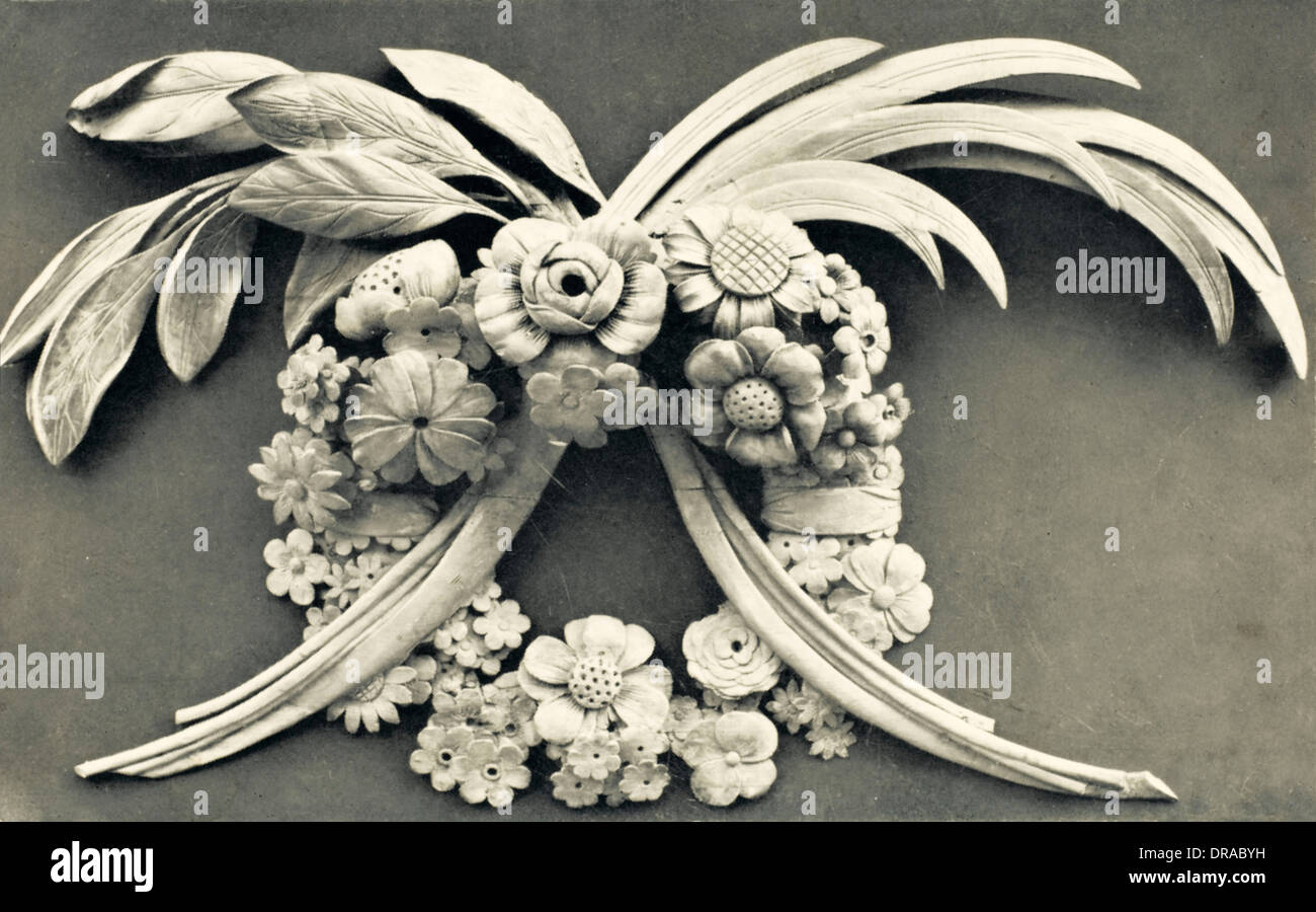 Architectural Details - carving by Grinling Gibbons Stock Photo