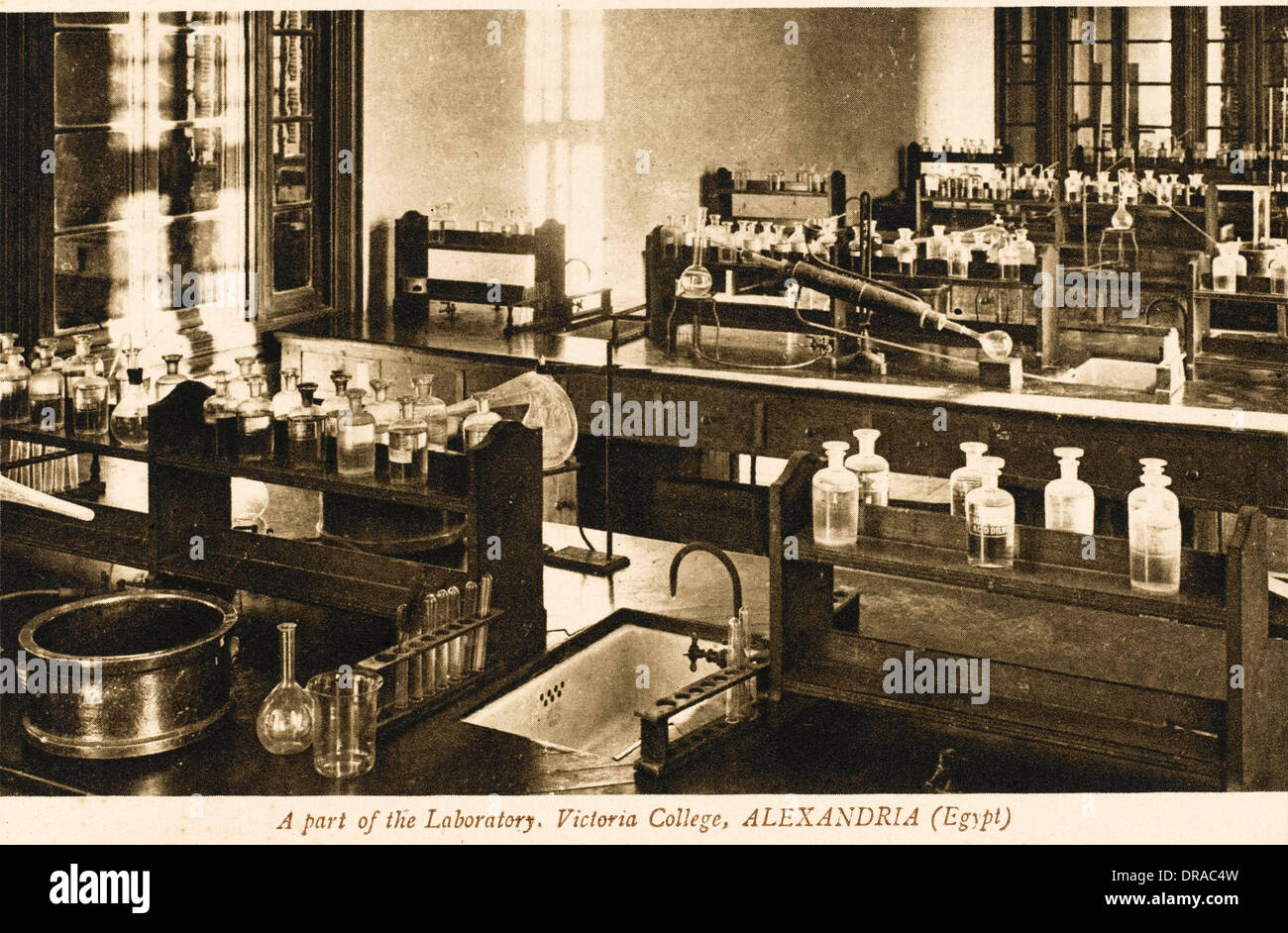Victoria College, Alexandria Chemistry Laboratory Stock Photo Alamy