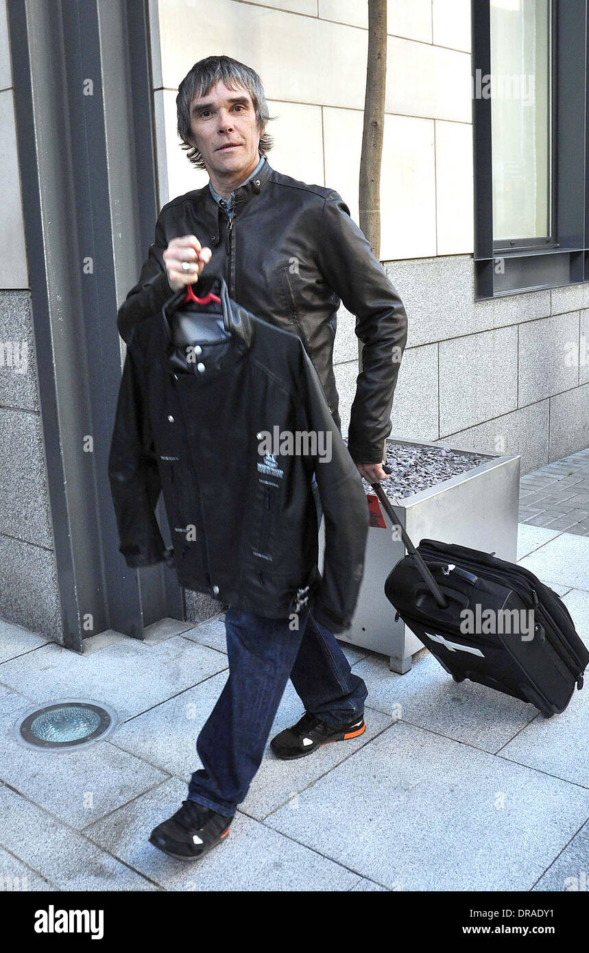 Ian Brown, Stone Roses arrive at their hotel ahead of performing at Phoenix  Park Dublin, Ireland - 04.07.12 Stock Photo - Alamy