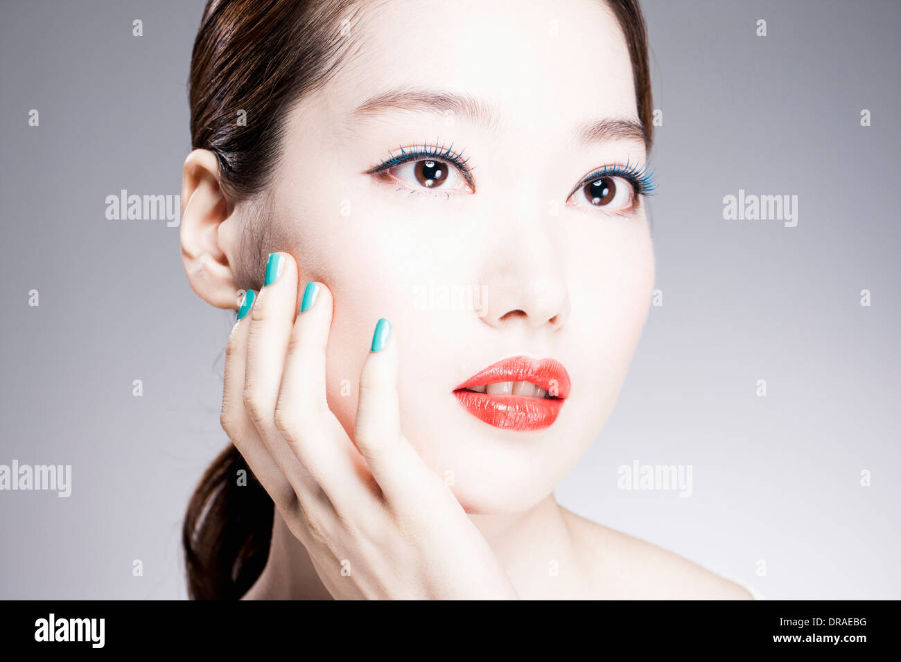 Close up shot woman touching hi-res stock photography and images - Alamy