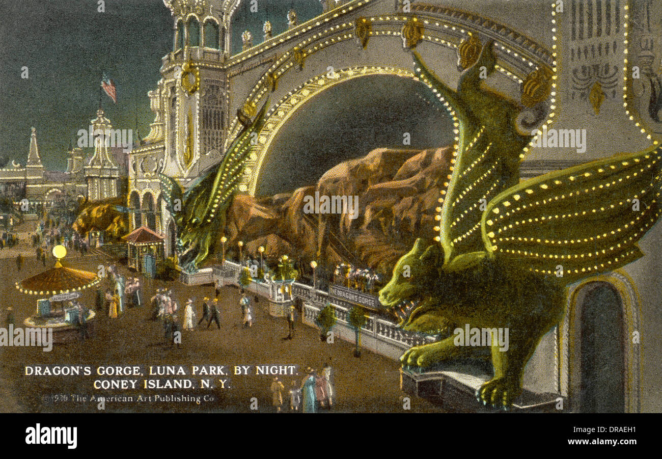 Luna park coney island night hi-res stock photography and images - Alamy