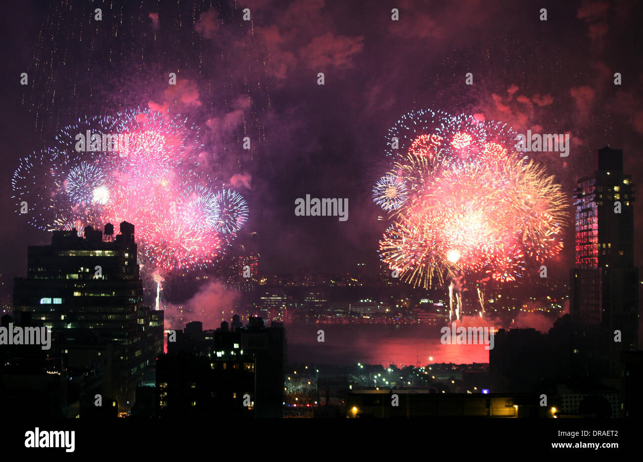 The Macy's Fourth of July Fireworks Display on the Hudson River for ...