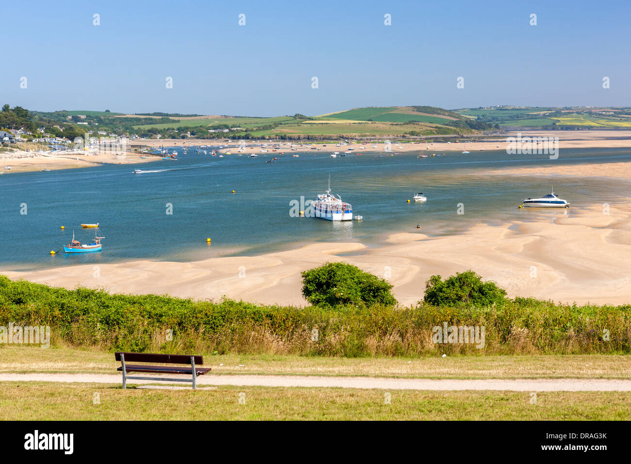 View towards Rock village looking from Padstow, Camel Estuary, North