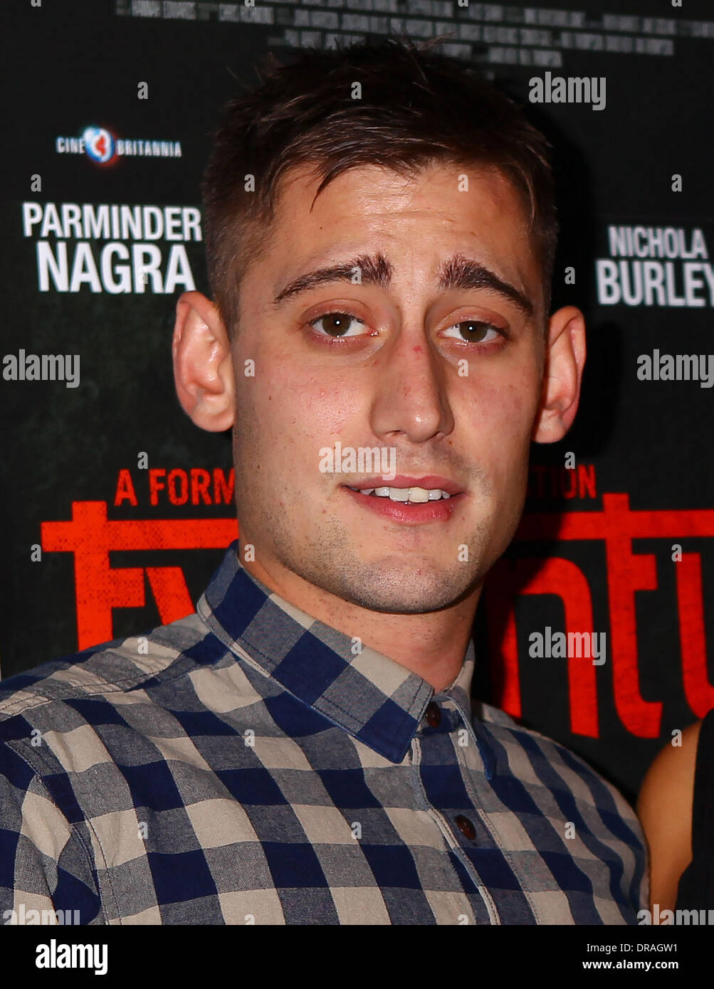 Michael Socha and guest, Twenty8k premiere at the East End Film