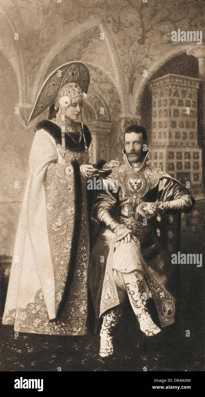Grand Duke Sergei Alexandrovich and his wife Stock Photo