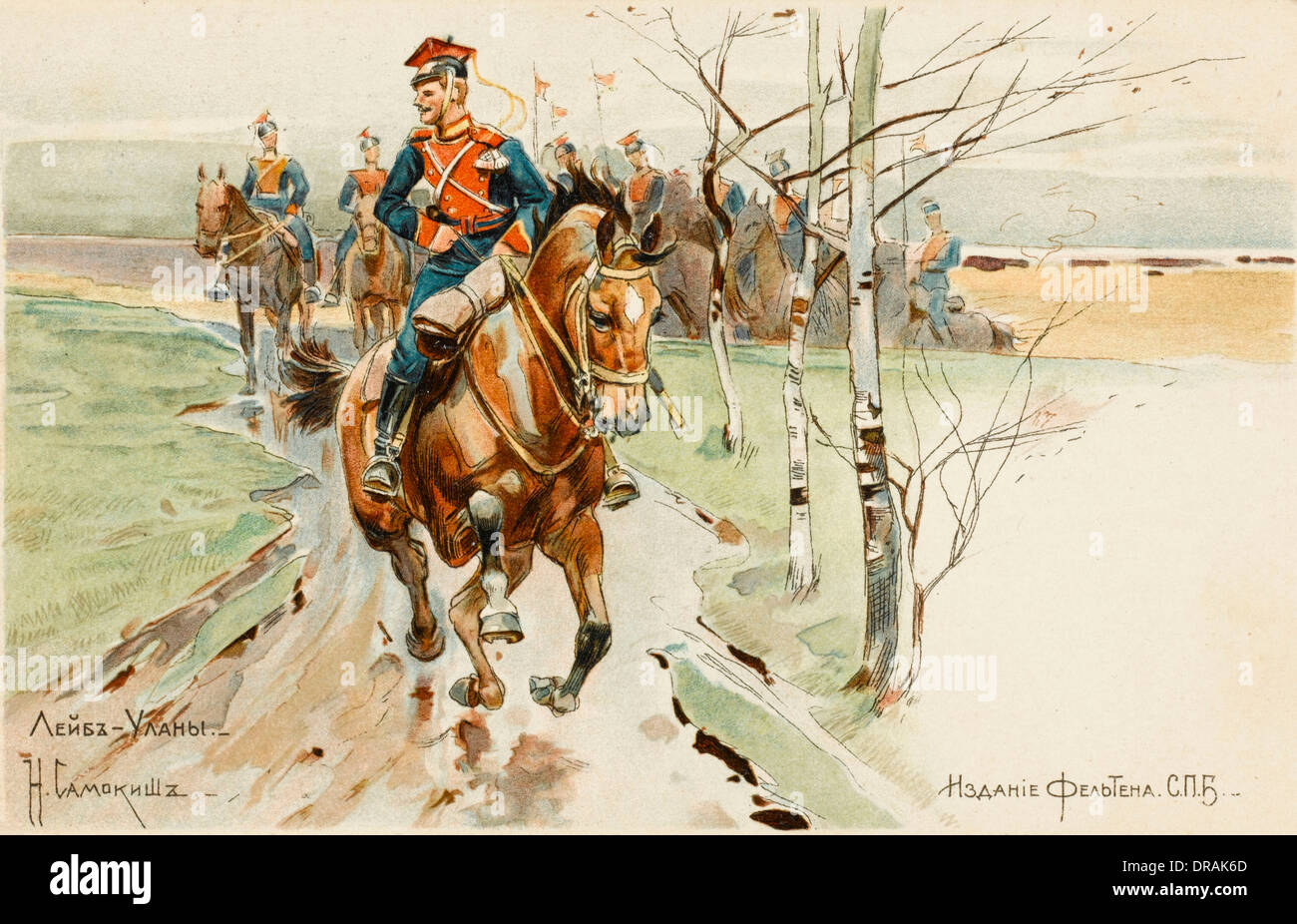 Uhlan cavalry during World War One Stock Photo