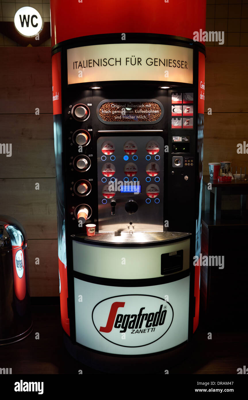 Self-service Segafredo Zanetti coffee vending machine Stock Photo