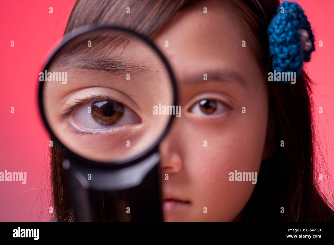 Girl making discovery Stock Photo - Alamy