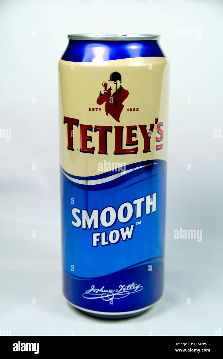 Can of Tetleys Yorkhire Bitter. Stock Photo