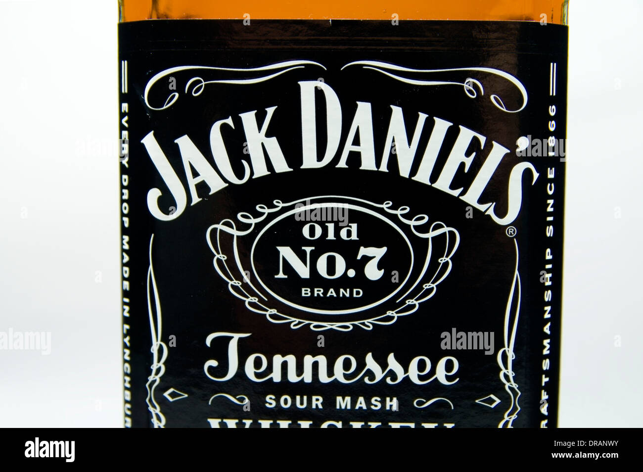 Jack Daniels Whiskey bottle. Stock Photo