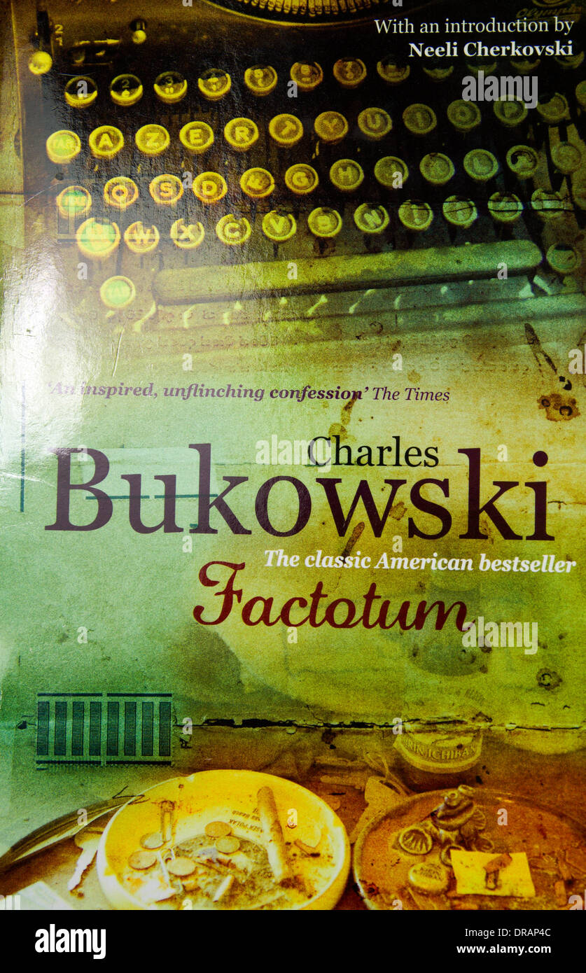 Front cover of Charles Bukowskis book Factotum Stock Photo