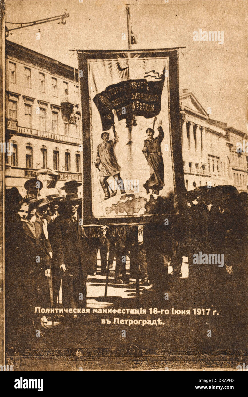 Political demonstration in Petrograd Stock Photo Alamy