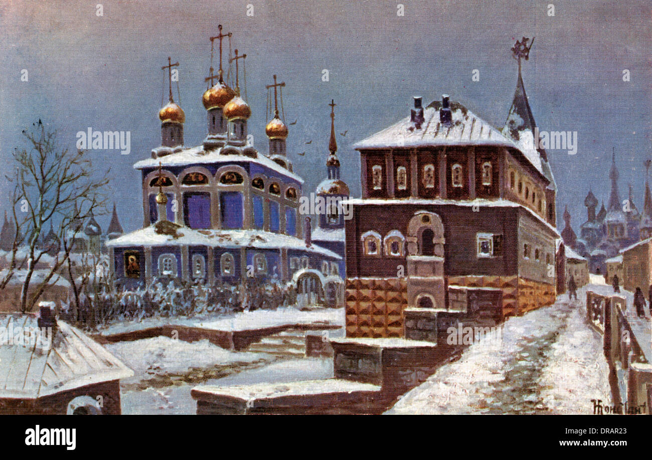 Palace and Church of the Romanov Boyars, Moscow Stock Photo
