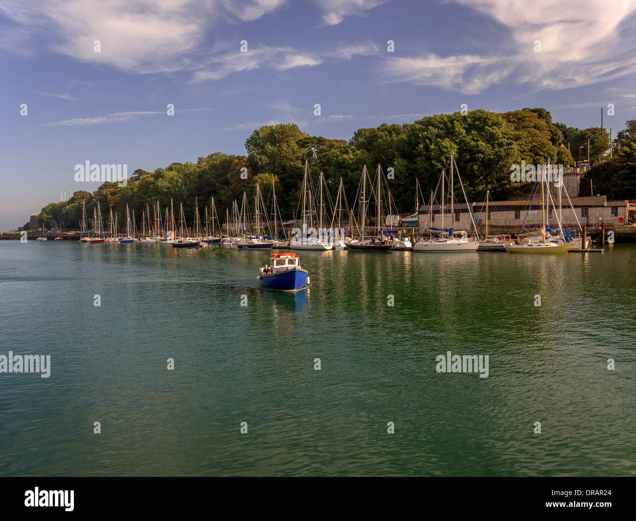 Fishing boat West bay harbour Bridport Dorset UK Stock Photo - Alamy