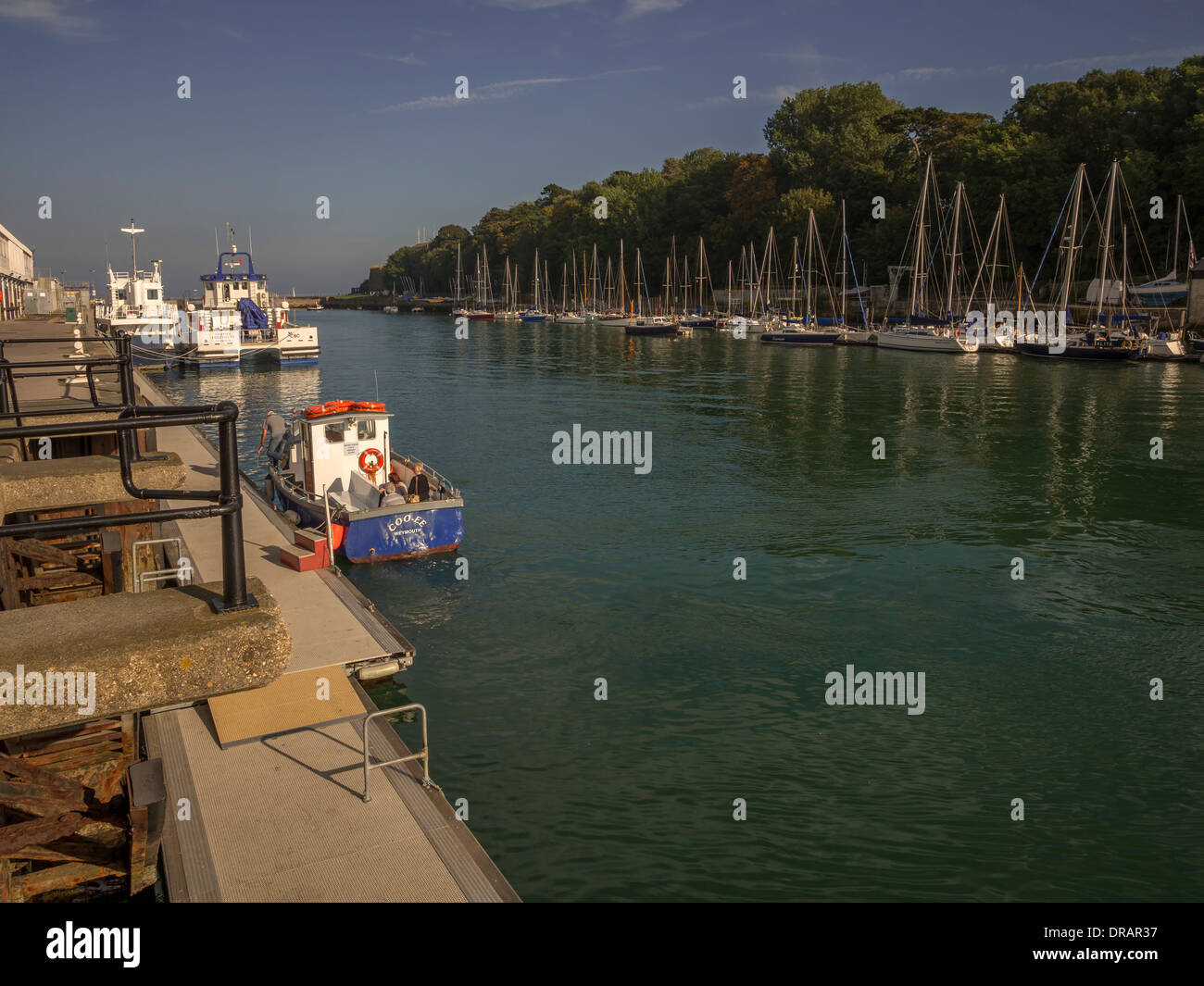 Fishing boat West bay harbour Bridport Dorset UK Stock Photo - Alamy