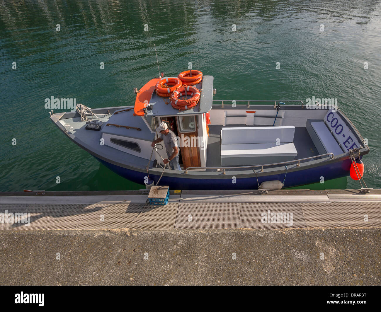 Fishing boat West bay harbour Bridport Dorset UK Stock Photo - Alamy