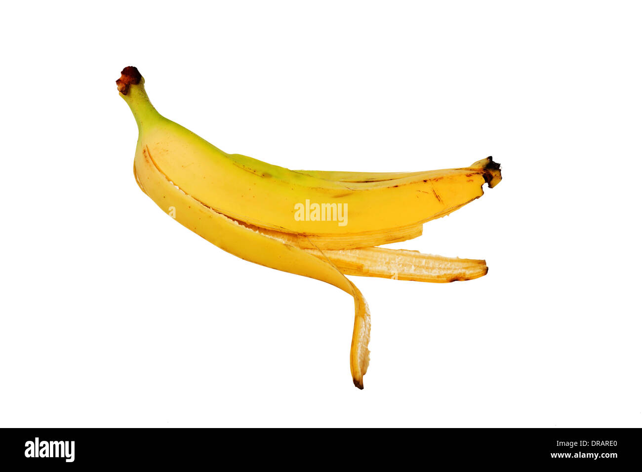 banana skin isolated on white Stock Photo