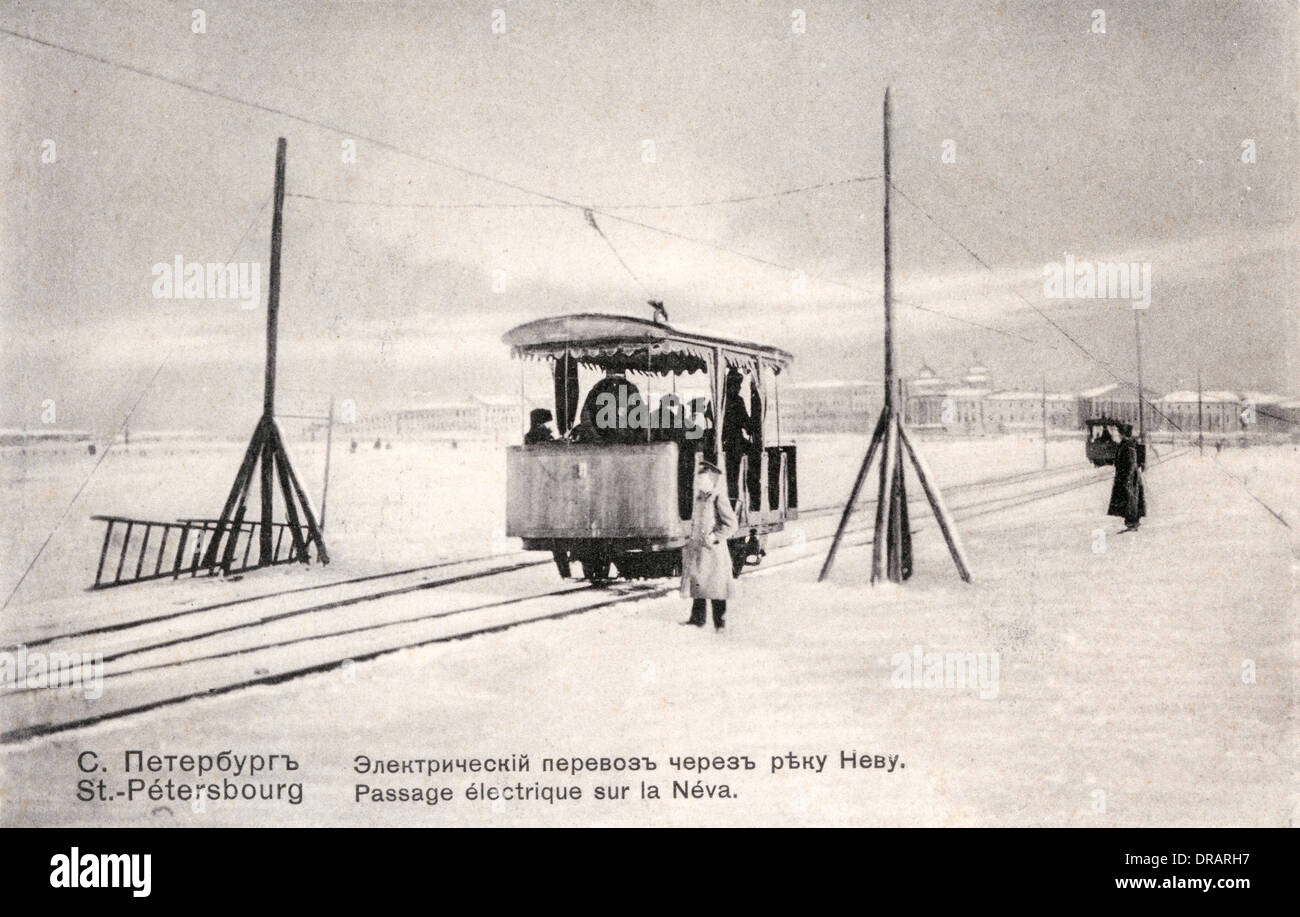 Electric Tramway, River Neva, St Petersburg, Russia Stock Photo - Alamy