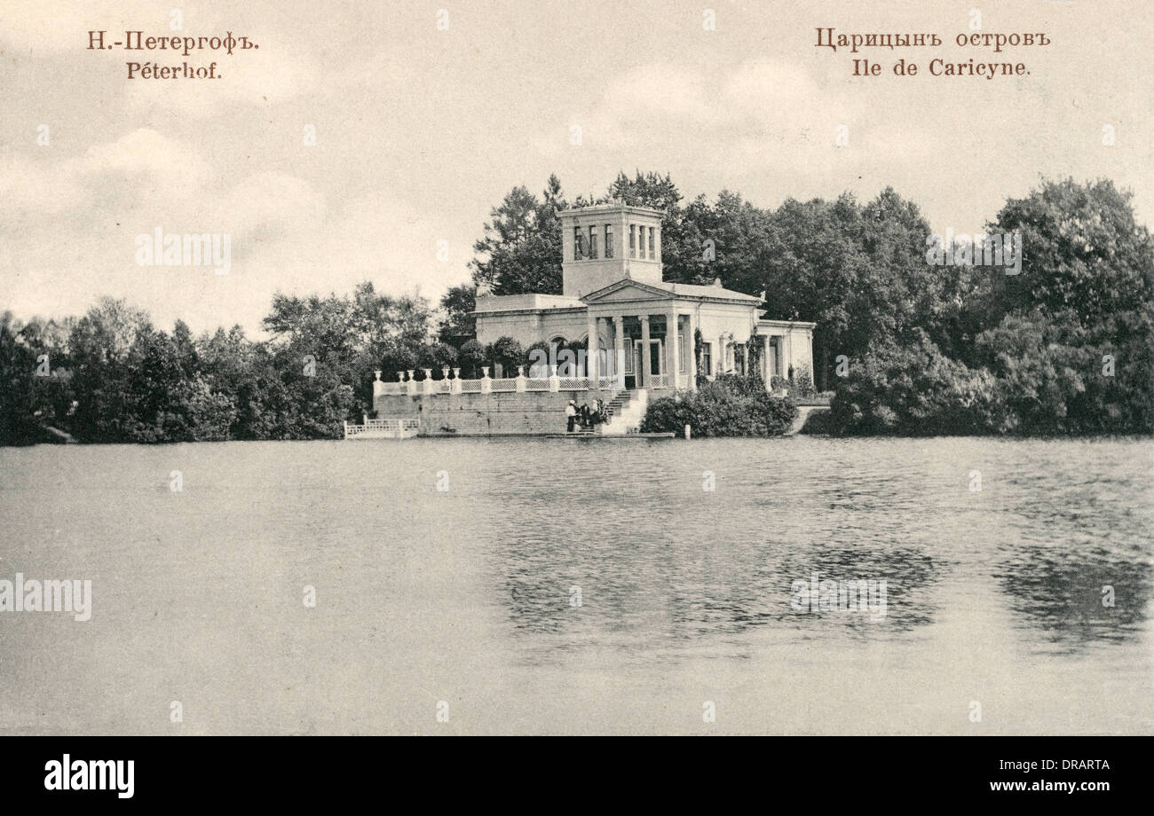 Tsarina's Pavilion, Peterhof, St Petersburg, Russia Stock Photo
