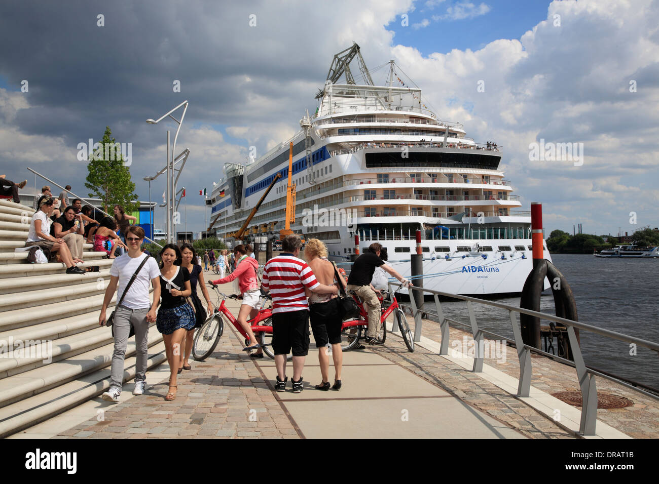 Hamburg cruise ship terminal, Hafencity, Hamburg, Germany, Europe Stock