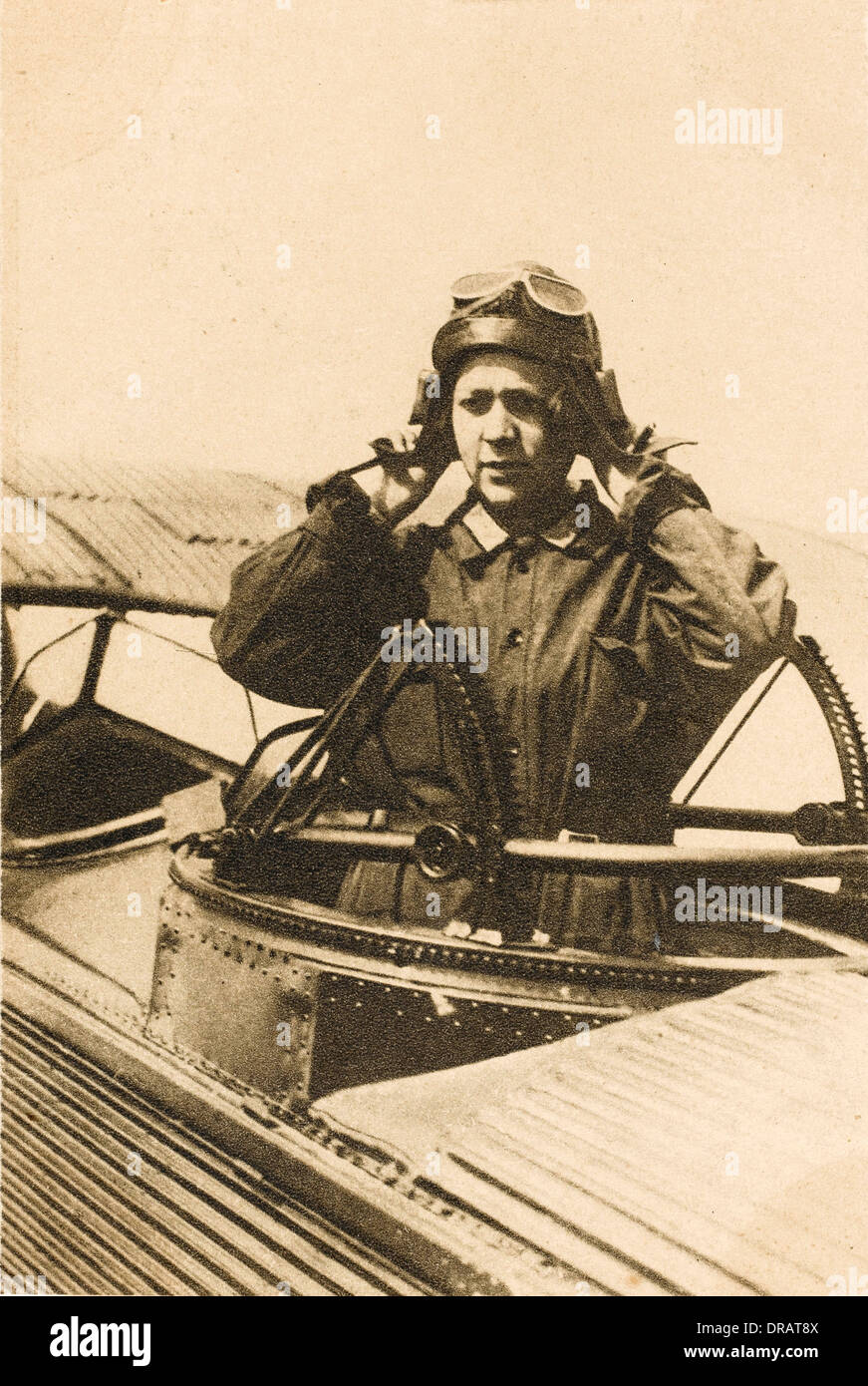 Female Russian Pilot / Gunner Stock Photo
