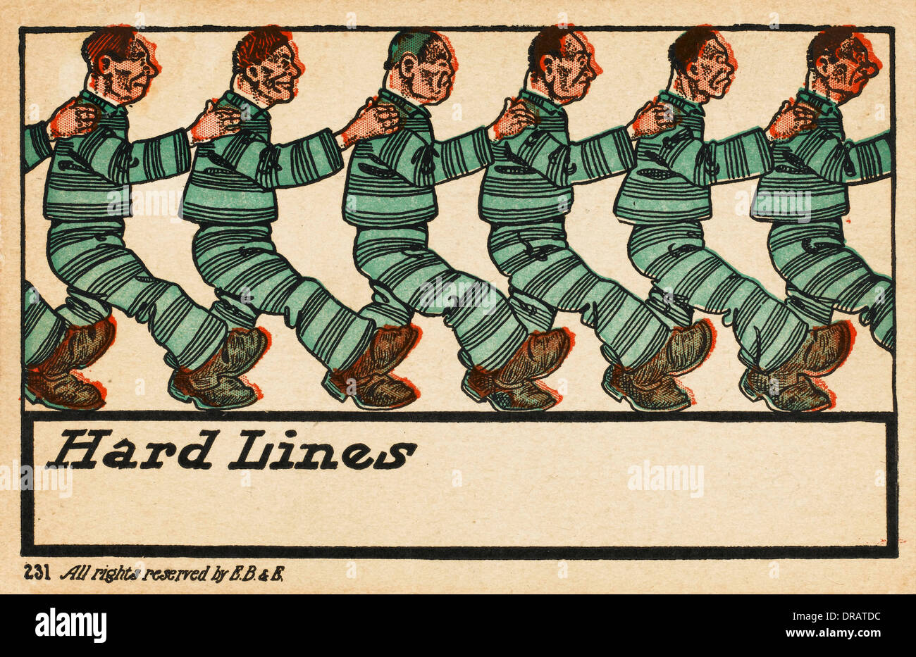 A line of convicts Stock Photo