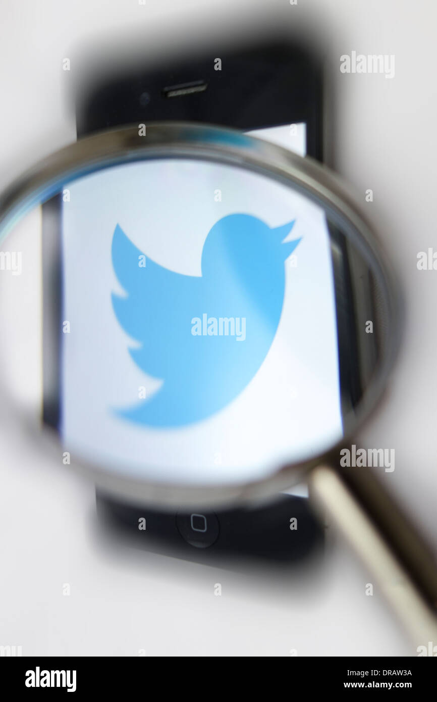twitter logo on mobile iphone Stock Photo - Alamy