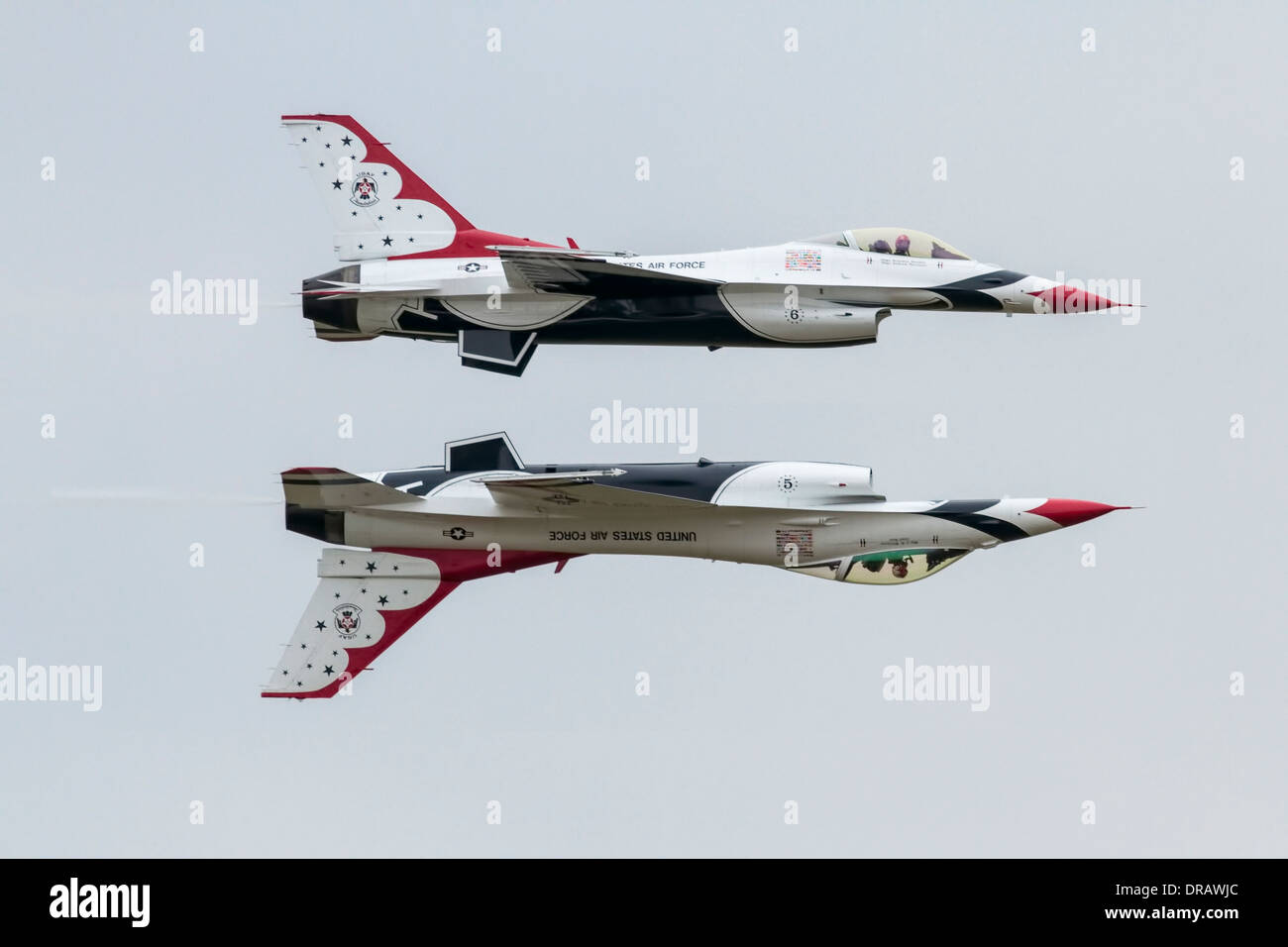 United States Air Force Thunderbrds - Reflection Pass Stock Photo