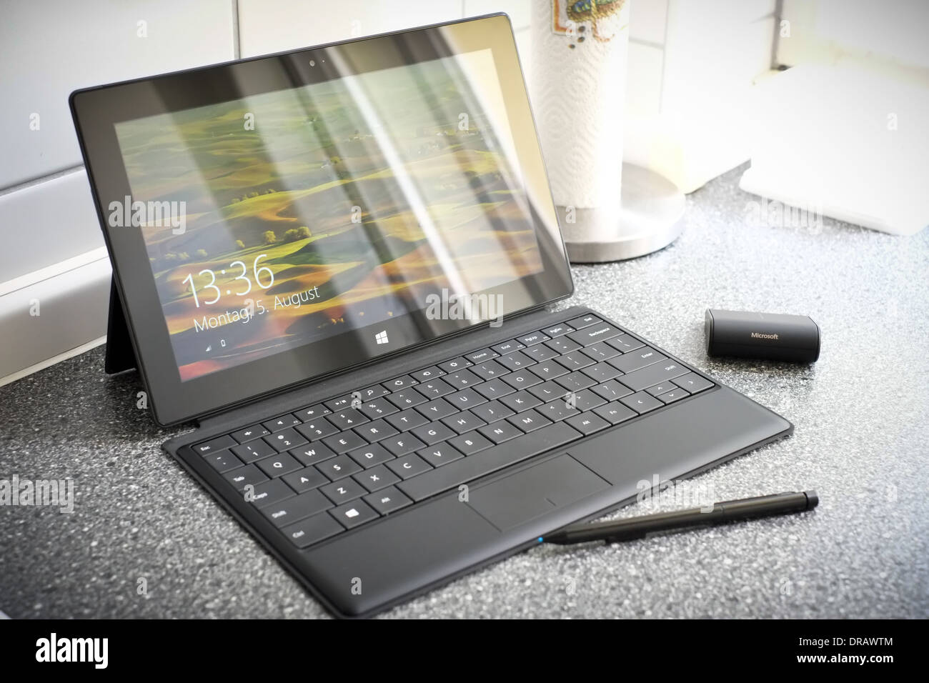 Microsoft Surface laptop tablet PC Stock Photo