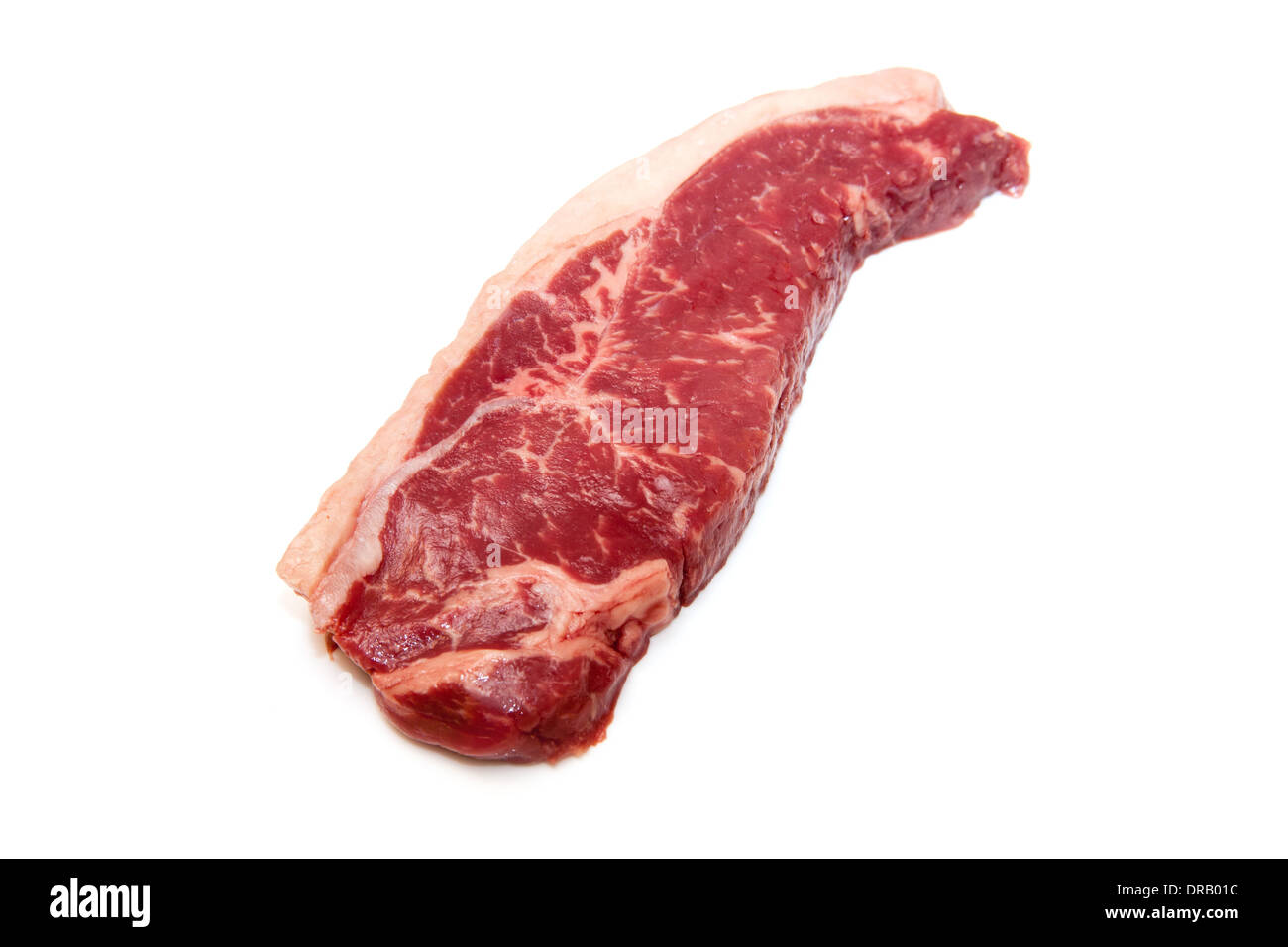 Sirloin steak isolated on a white studio background. Stock Photo