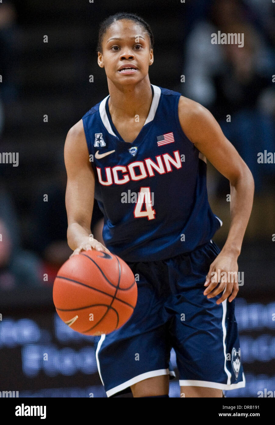 Piscataway, New Jersey, USA. 19th Jan, 2014. Connecticut's guard Moriah