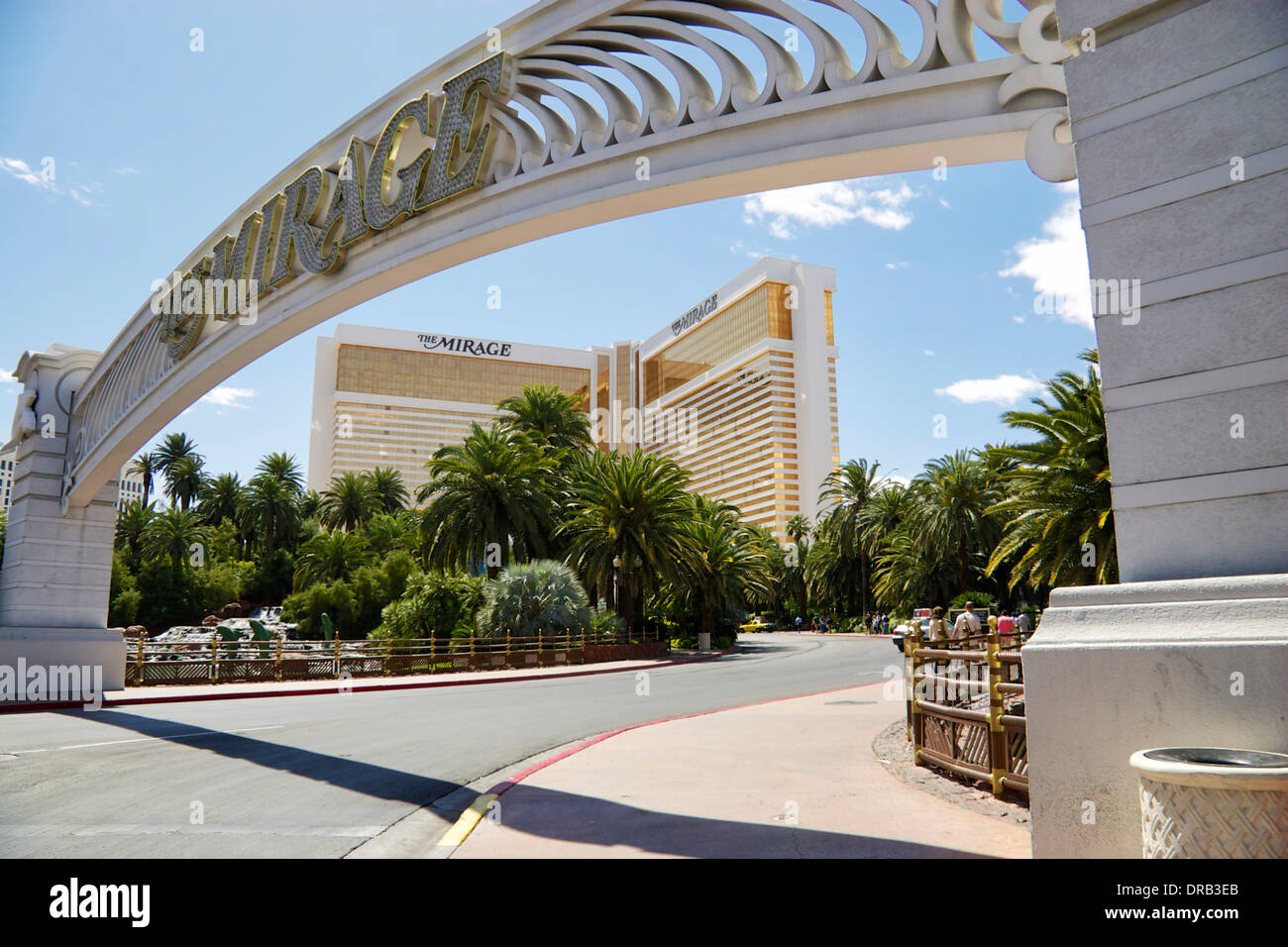 The Mirage Hotel and Casino entrance, Las Vegas Strip, Las Vegas, Nevada, USA Stock Photo