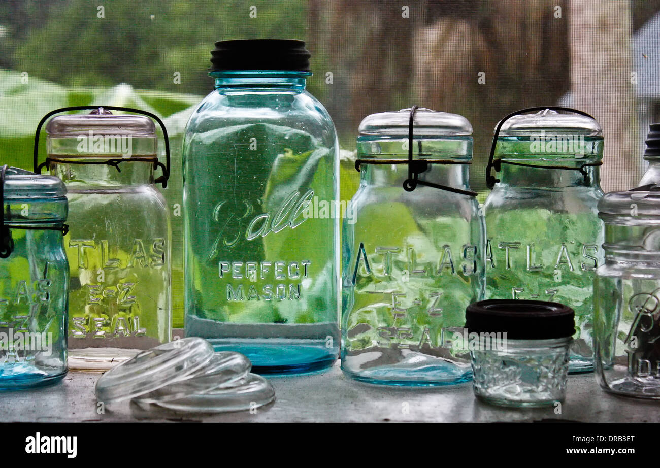 Empty transparent glass jars hi-res stock photography and images - Alamy
