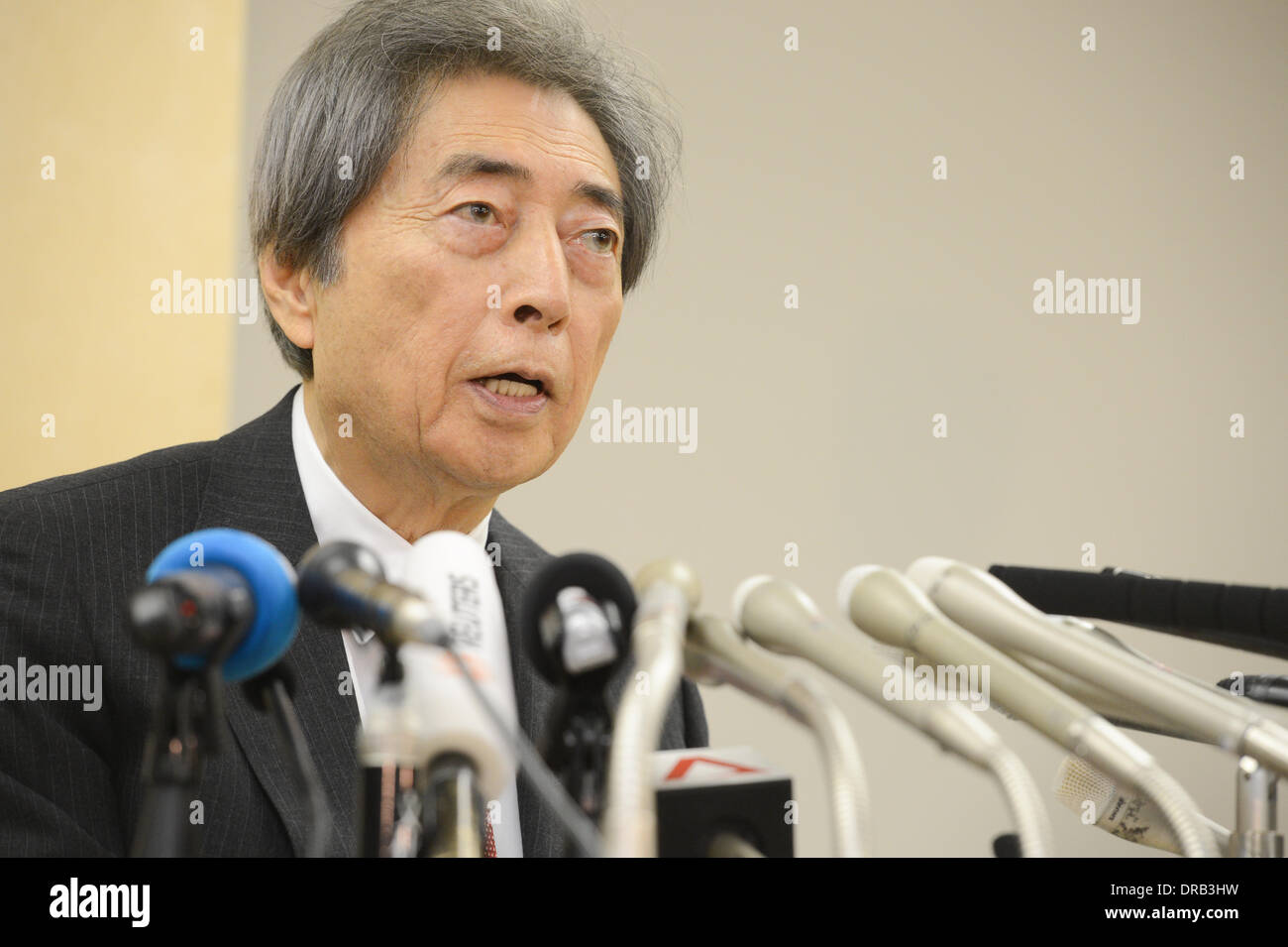 Tokyo, Japan. 22nd Jan, 2014. Former Prime Minister Morihiro Hosokawa