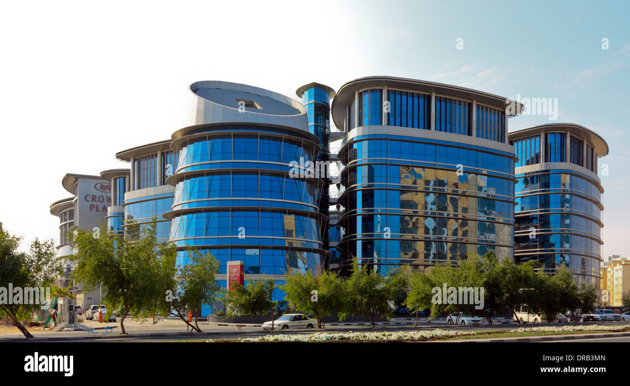 Modern Newbuilding of a Hotel and Business Complex, Doha, Qatar Stock Photo