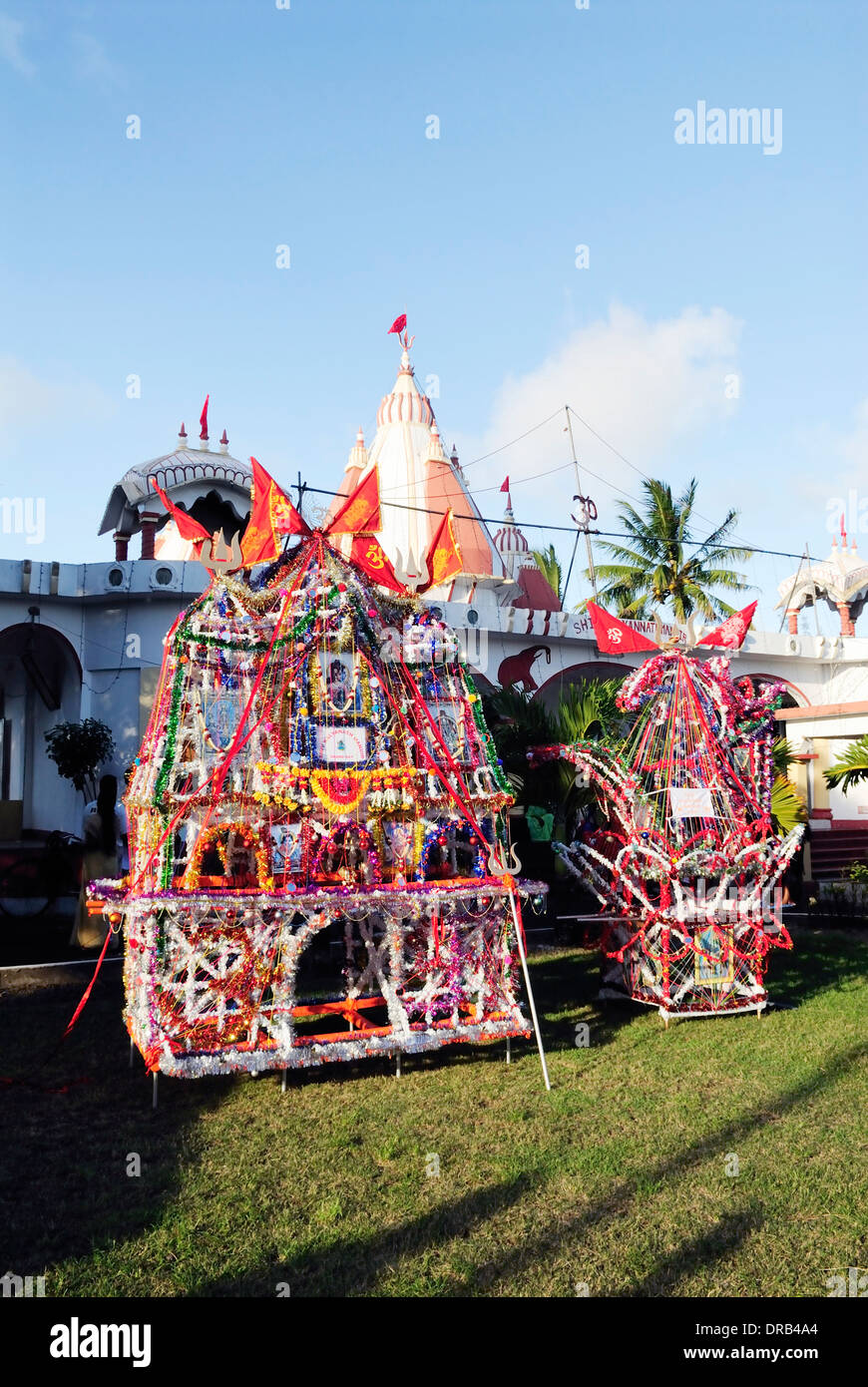 Colorful float at Mahashivratri in Mauritius Stock Photo - Alamy