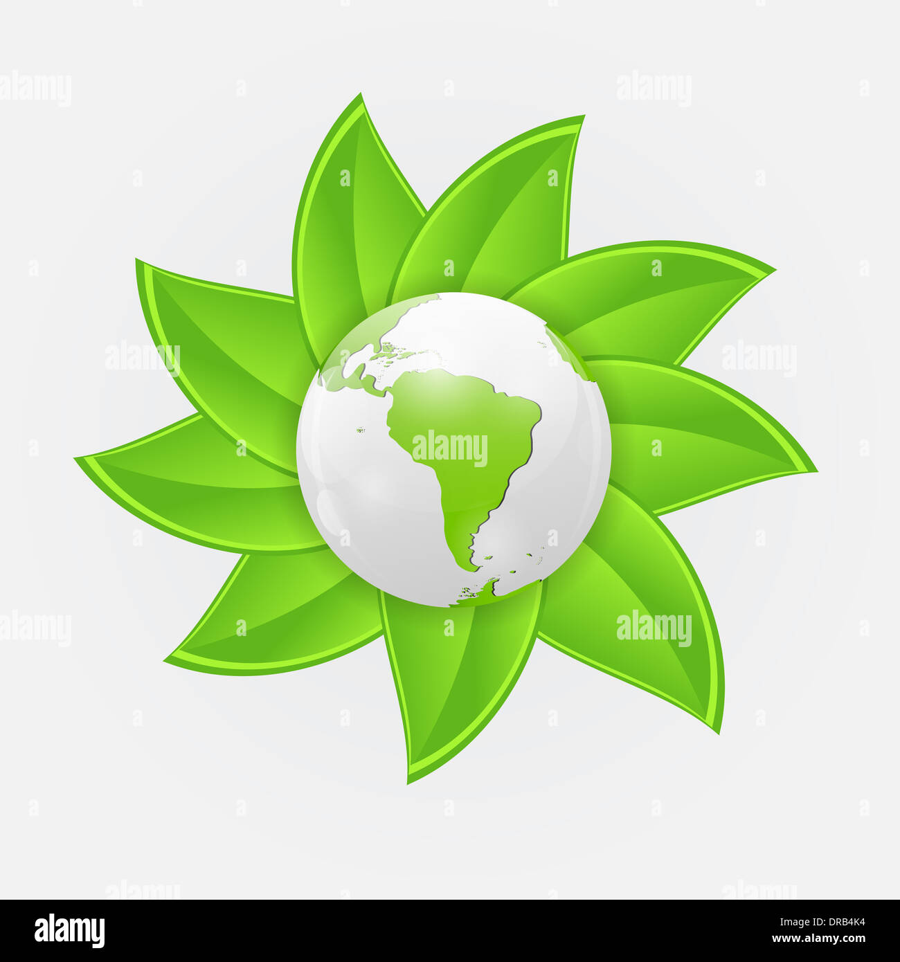Green eco planet concept vector illustration Stock Photo - Alamy